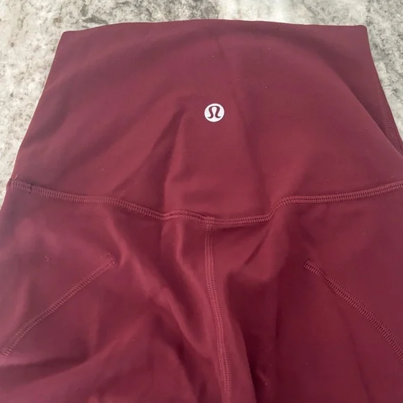 Lululemon Burgundy Leggings, SIZE 0 - Picture 2 of 7